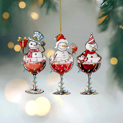 Wine Snowman Shineful® Decoration Ornament Nk07