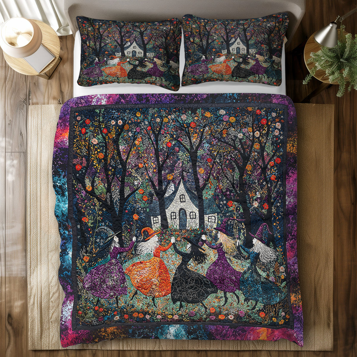 Shineful 3 Pieces Duvet Cover Set Beautiful Witchy Woman