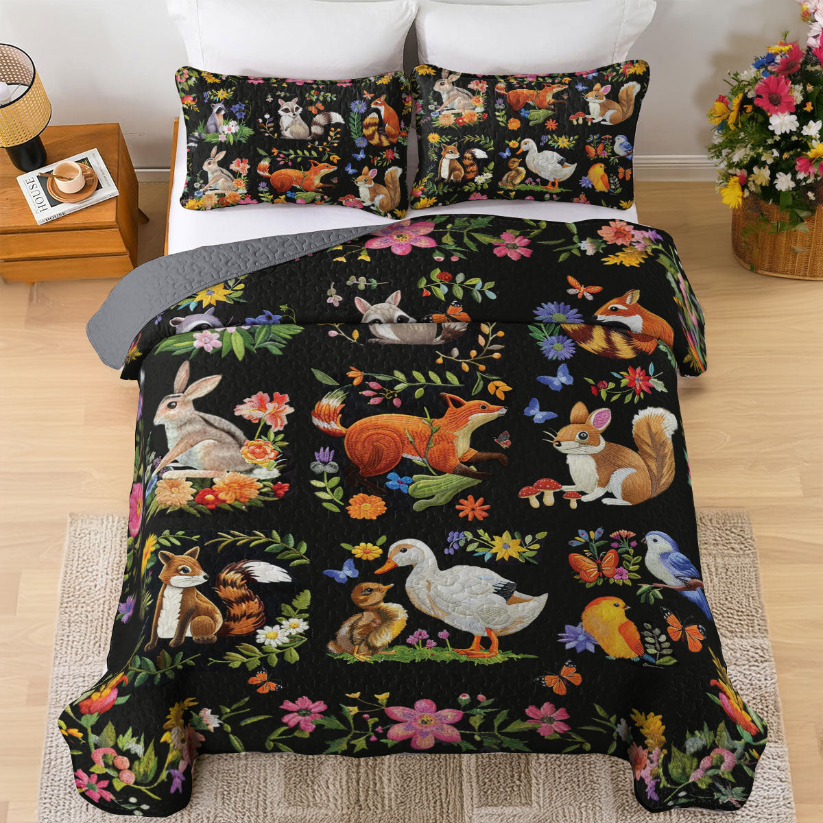 Shineful All Season Quilt 3-Piece Set Whimsical Woodland Dreams