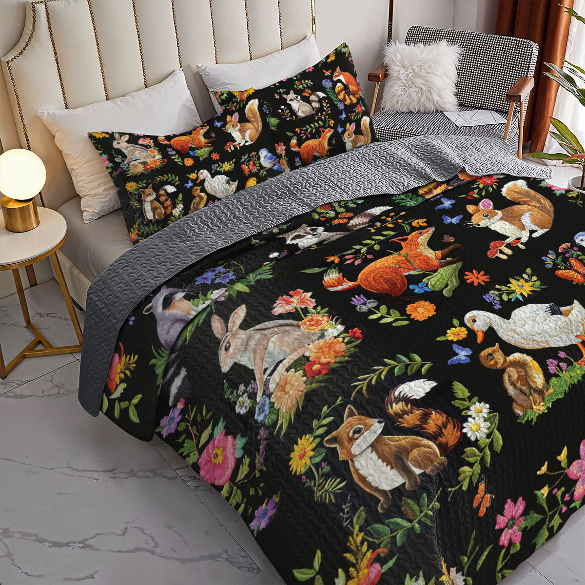 Shineful All Season Quilt 3-Piece Set Whimsical Woodland Dreams