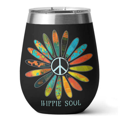 Hippie 12 Oz Shineful™ Wine Tumbler Soul Tl10 12Oz