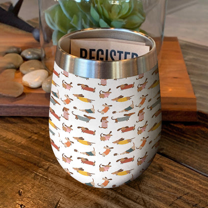 Dachshund 12 Oz Shineful™ Wine Sprightly Nl09 12Oz Tumbler