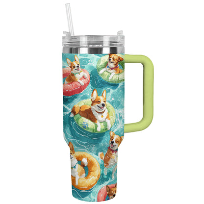 Shineful Tumbler Corgi Summer Holiday