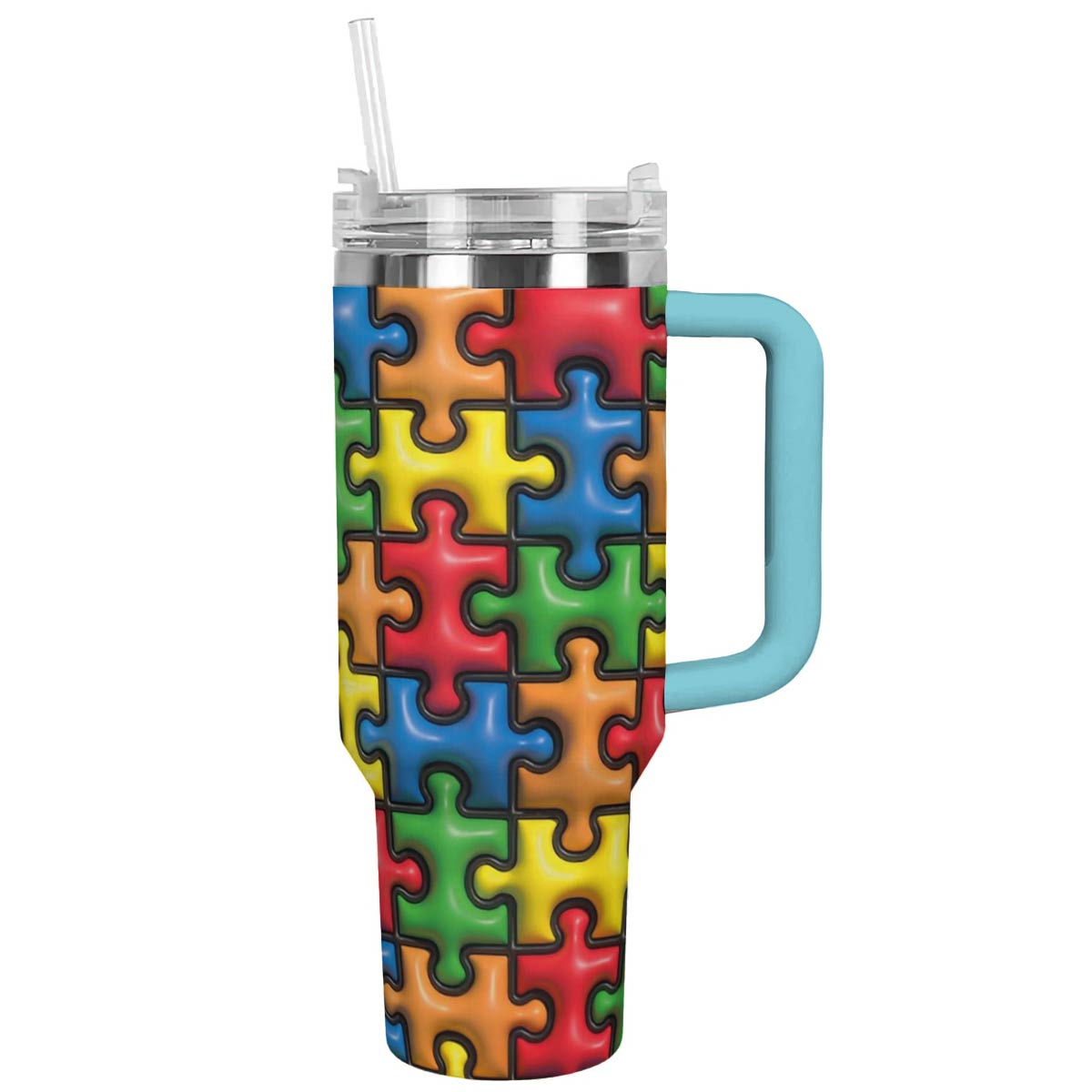 Shineful Tumbler 3D Puffy Autism Puzzle Lovely