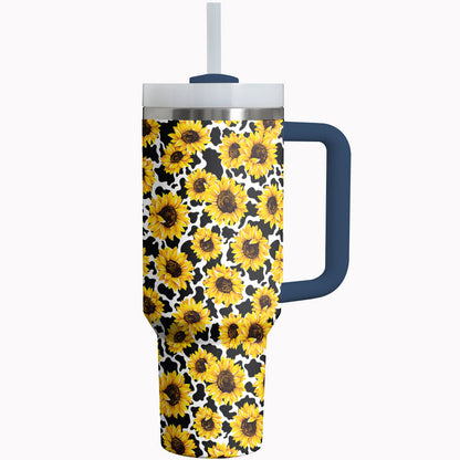 Sunflower Shineful Tumbler Sunflower Cow Pattern