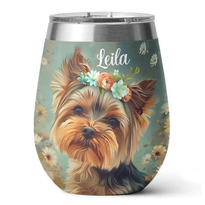 Shineful Personalized Wine Tumbler Yorkshire Lovely