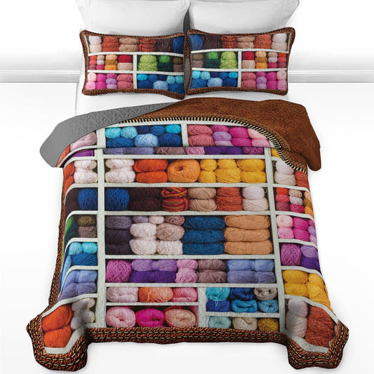 Shineful All Season Quilt 3-Piece Set Yarn Addict