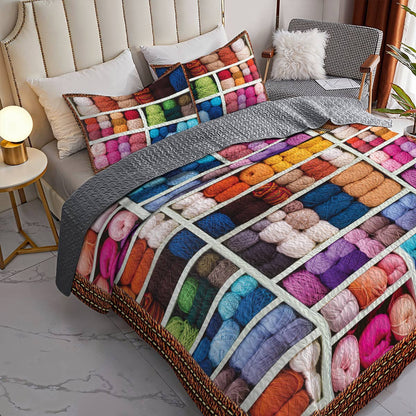 Shineful All Season Quilt 3-Piece Set Yarn Addict