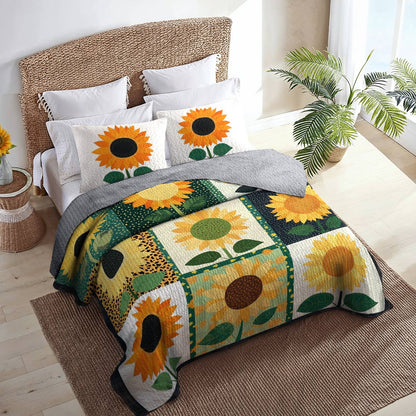 Shineful All Season Quilt 3-Piece Set Happy Sunshine