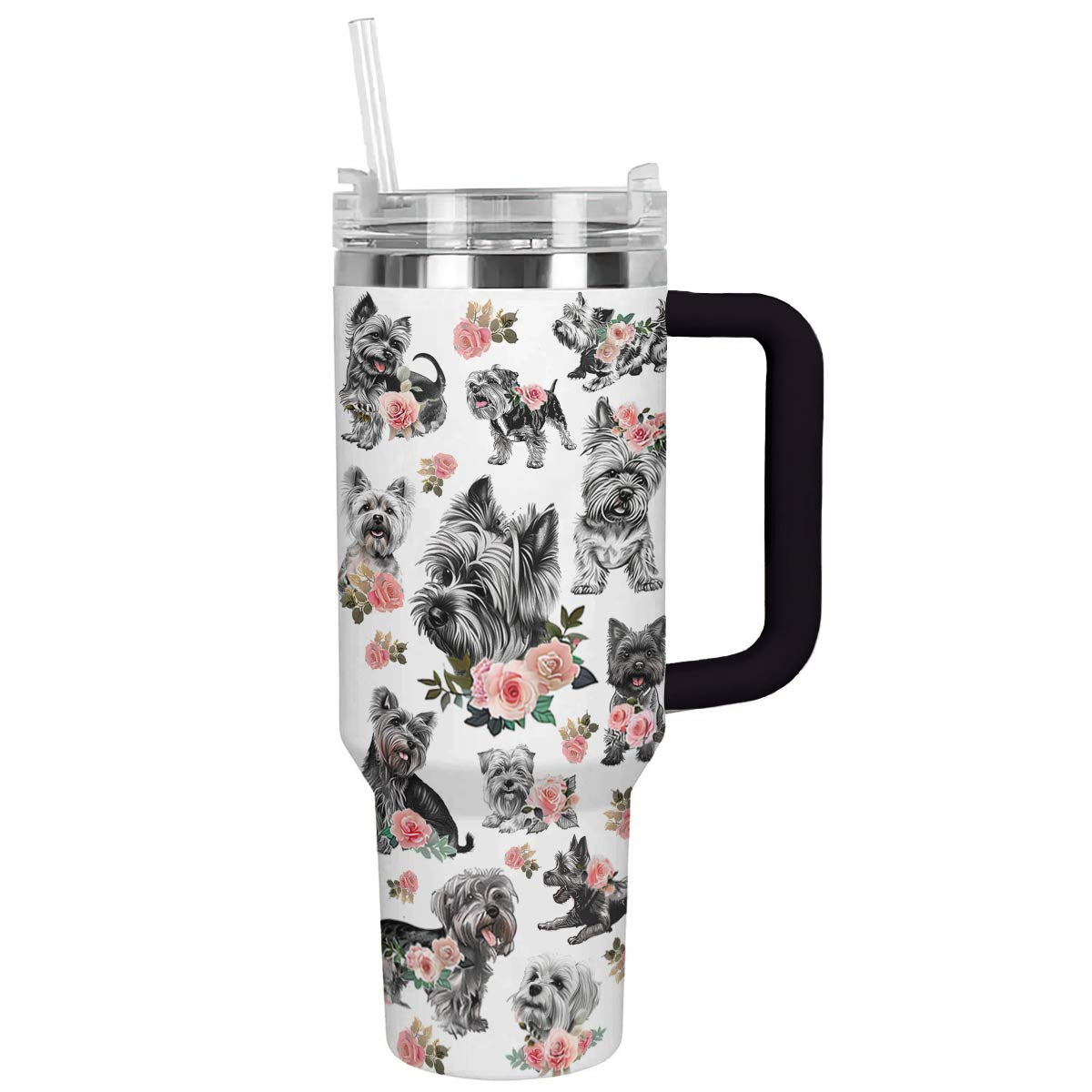 Shineful Tumbler Floral Yorkshire Terriers