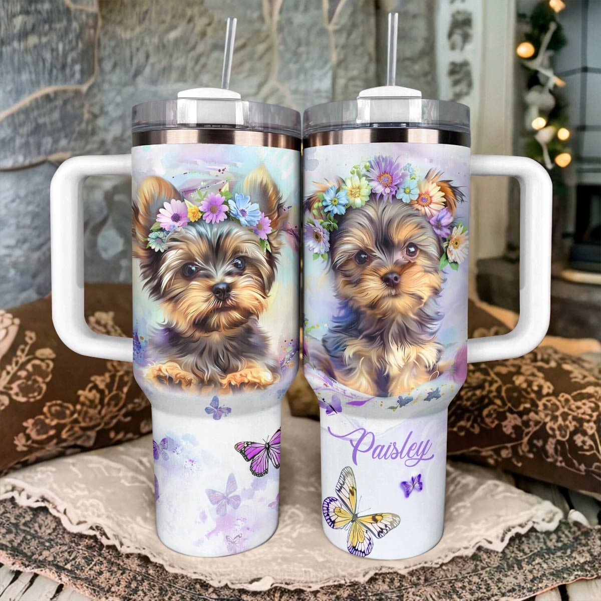 Shineful Personalized Tumbler Darling Yorkie