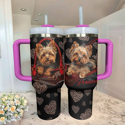 Shineful Personalized Tumbler Luxurious Yorkie