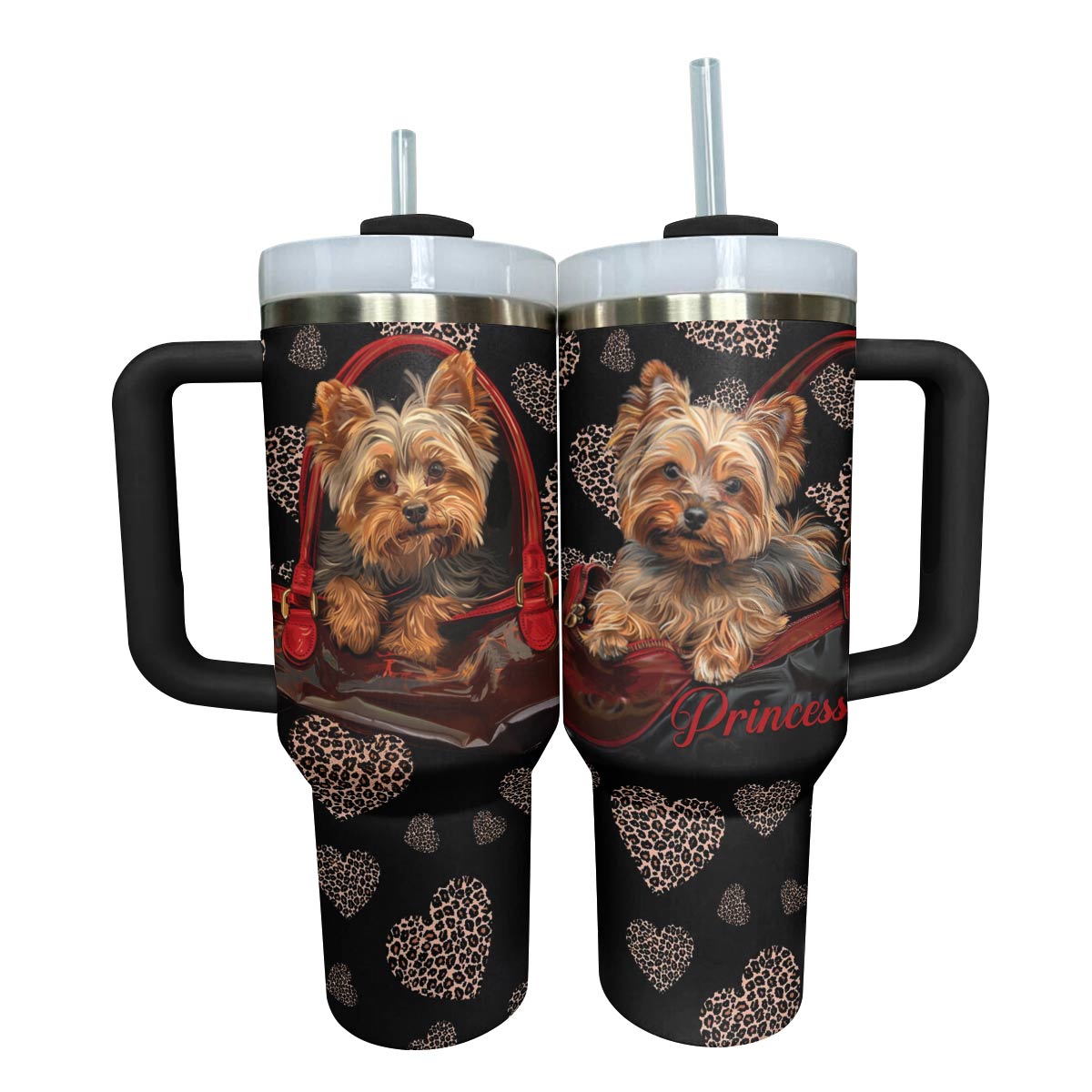 Shineful Personalized Tumbler Luxurious Yorkie