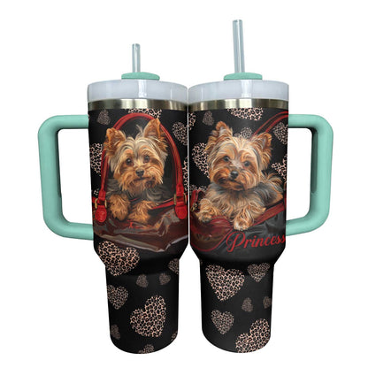 Shineful Personalized Tumbler Luxurious Yorkie