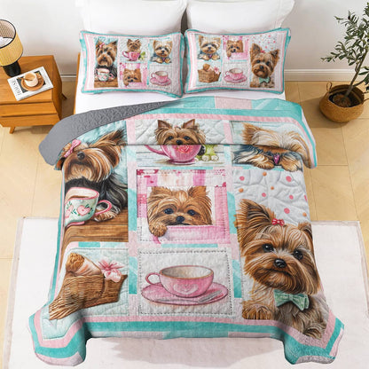 Shineful All Season Quilt 3-Piece Set Furry Friends Ver1