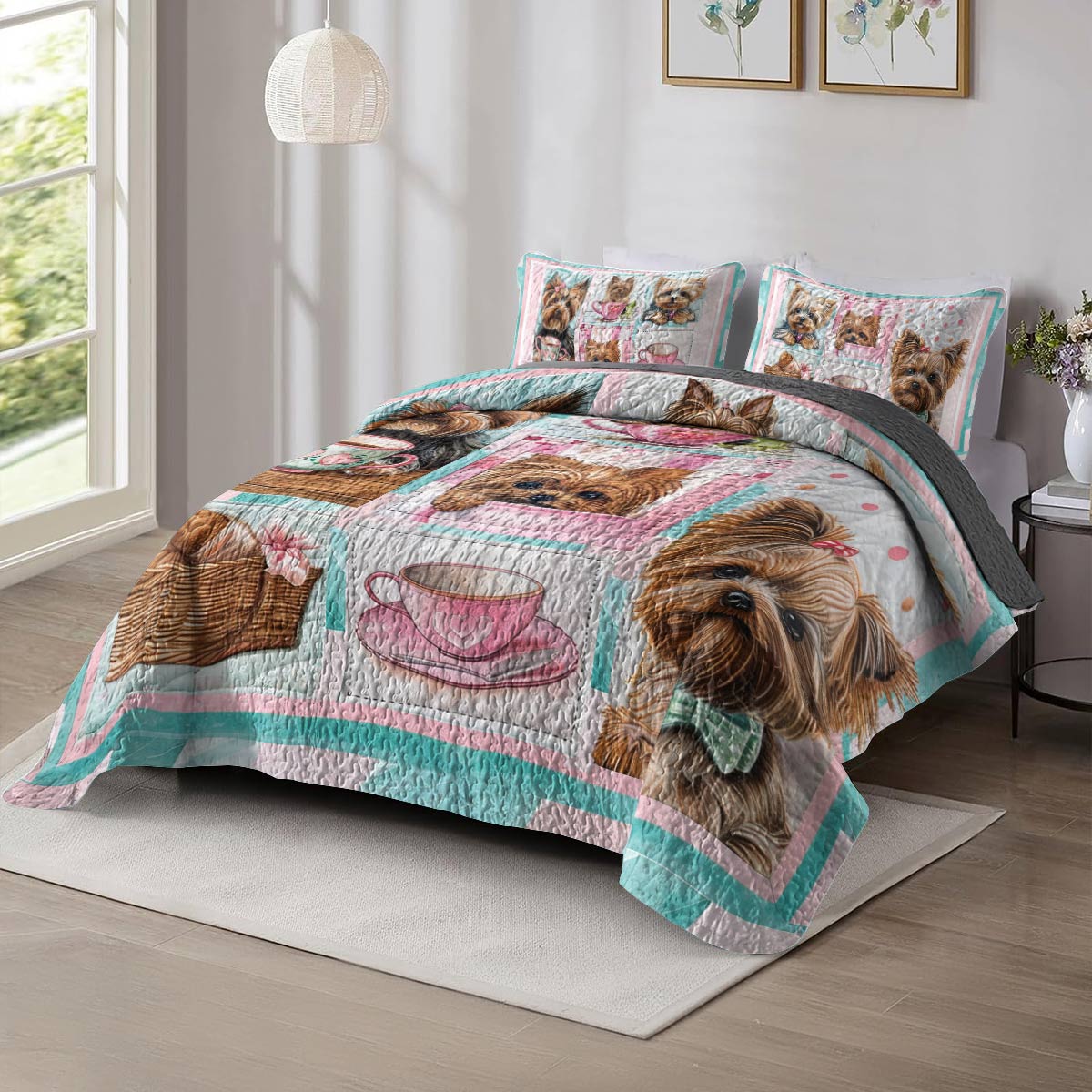 Shineful All Season Quilt 3-Piece Set Furry Friends Ver1