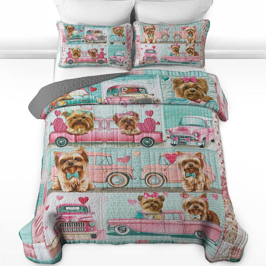 Shineful All Season Quilt 3-teiliges Set Yorkie Joyride Ver2