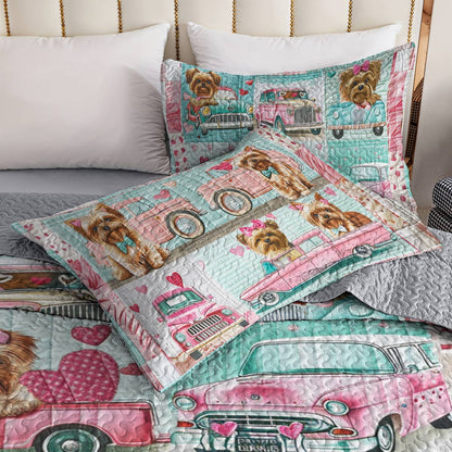 Shineful All Season Quilt 3-Piece Set Yorkie Joyride Ver2