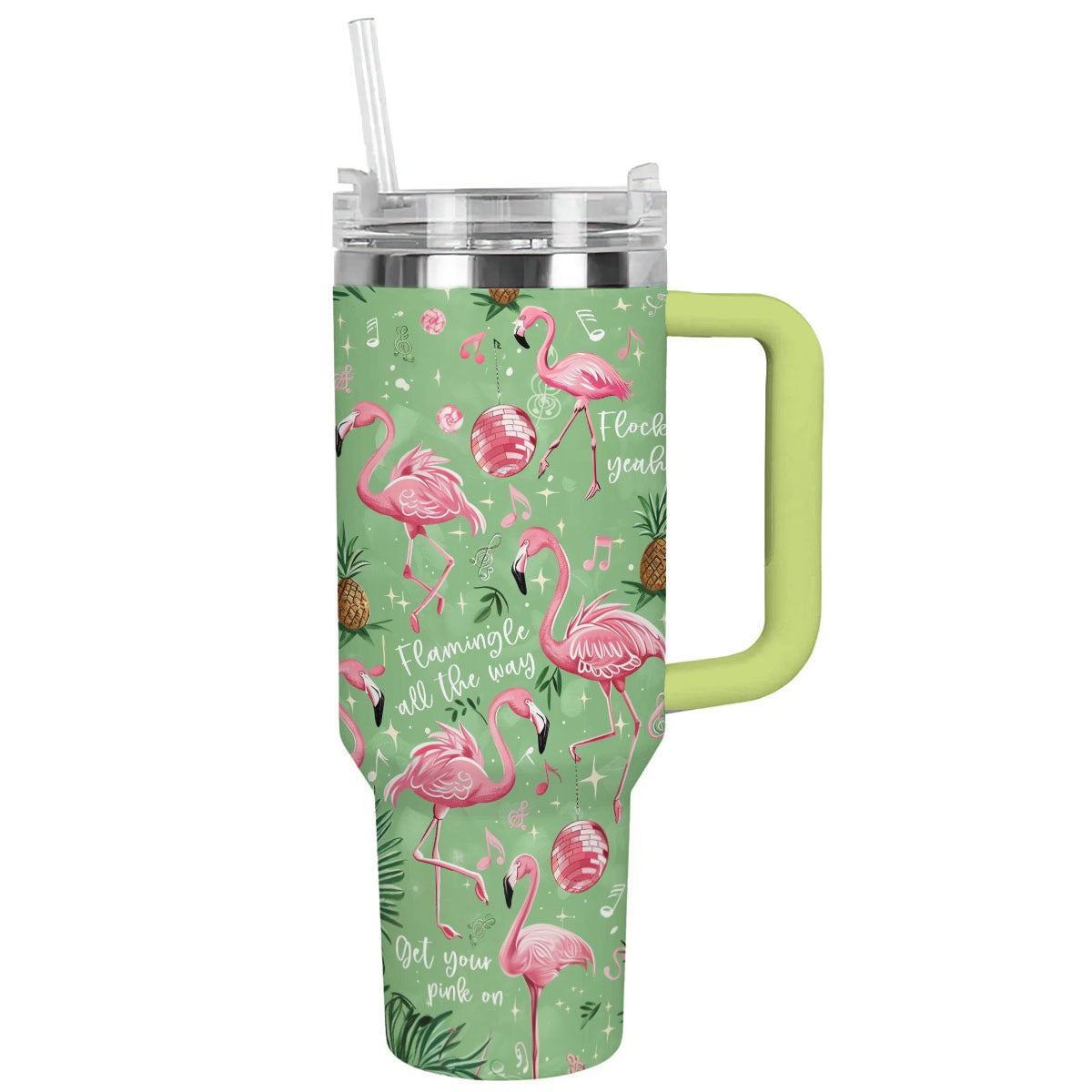 Strahlender Tumbler Disco Dancing Flamingo