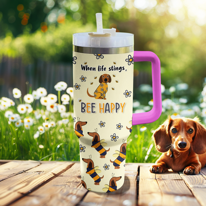 Shineful Tumbler Bee Happy Dachshund