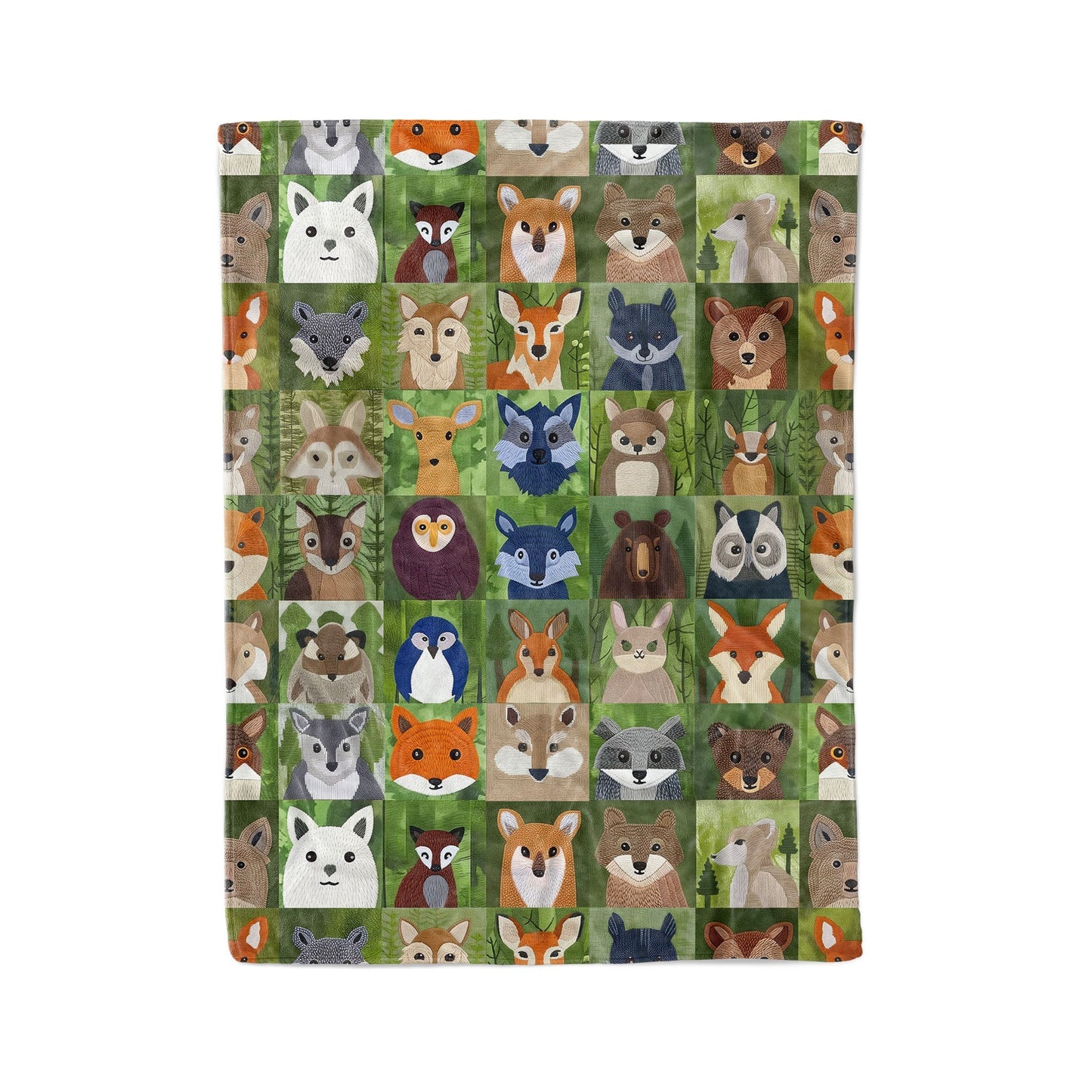 Animal Fabric Pajabear® Fleece Blanket Nl09 Small - 30X40In / White