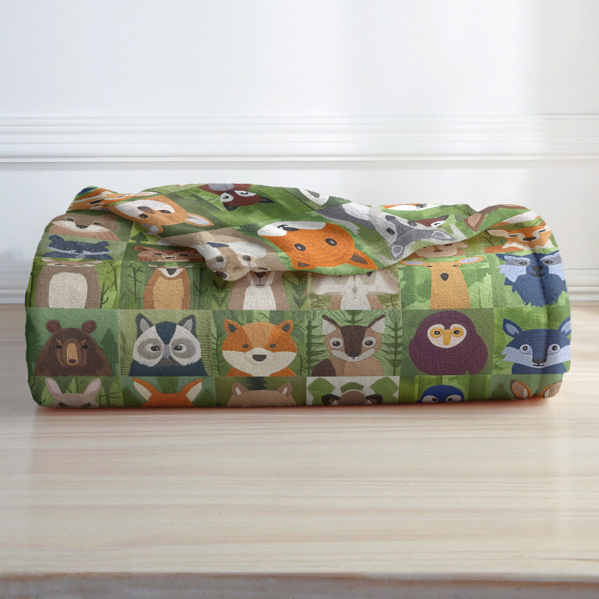 Animal Fabric Pajabear® Fleece Blanket Nl09