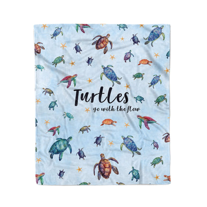 Sea Turtle Pajabear® Fleece Blanket Go The Flow Mn8 Medium - 50X60In