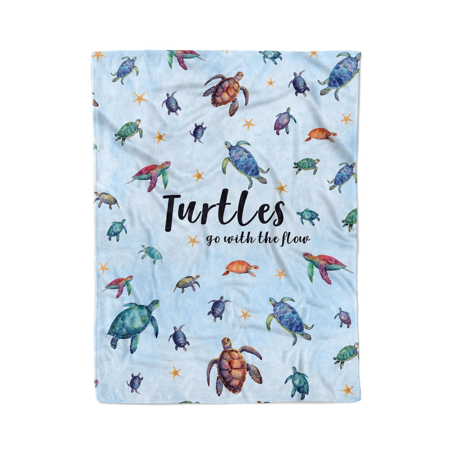 Sea Turtle Pajabear® Fleece Blanket Go The Flow Mn8 Small - 30X40In