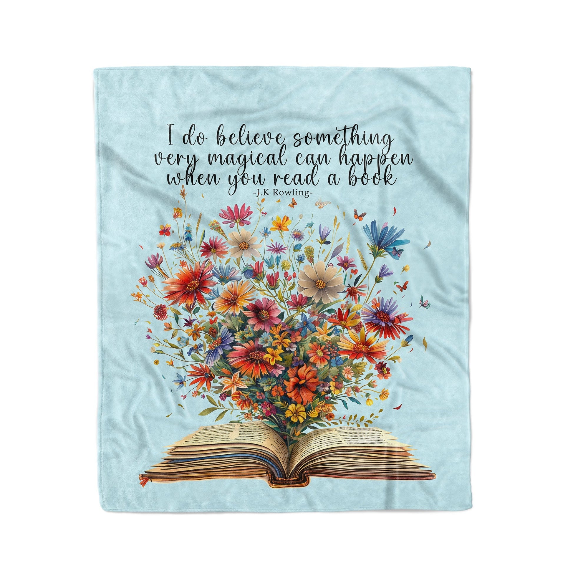 Reading Fabric Pajabear® Fleece Blanket Flower Bloom Nl09 Medium - 50X60In / White